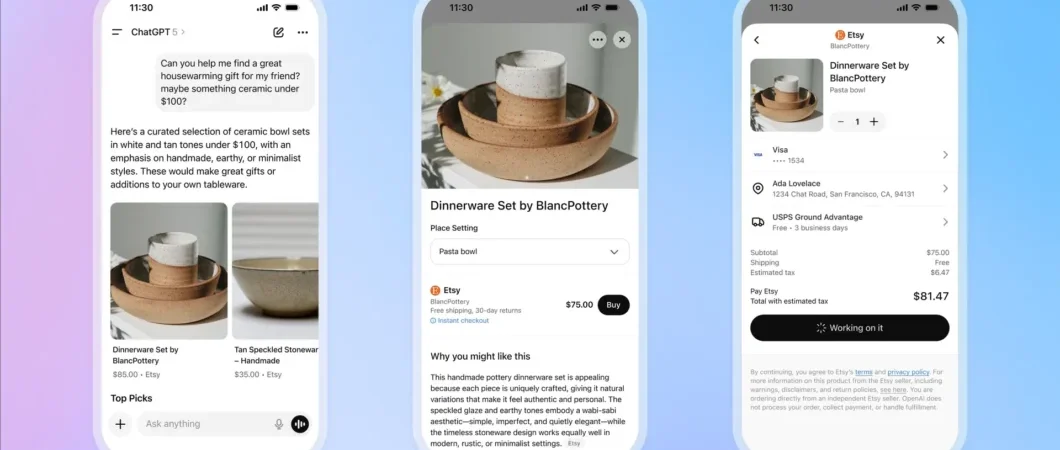 ChatGPT terá venda de produtos dentro de conversas