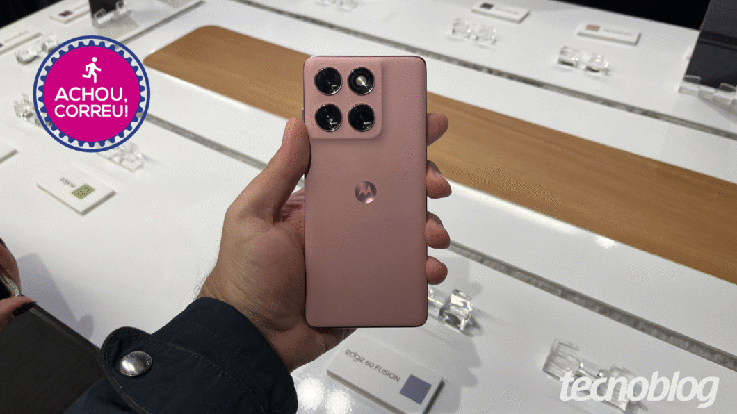 Motorola Edge 60 Fusion (256 GB) com RAM de 8 GB tem 39% OFF em promoção