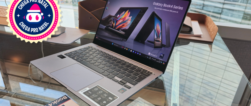 12.12 de Natal: Galaxy Book 4 Pro cai 40% em até 24x sem juros