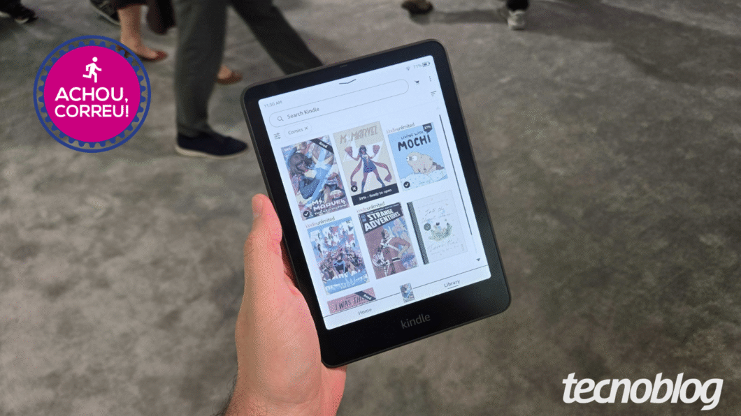 Kindle Colorsoft com tela colorida tem desconto de 20% na Amazon