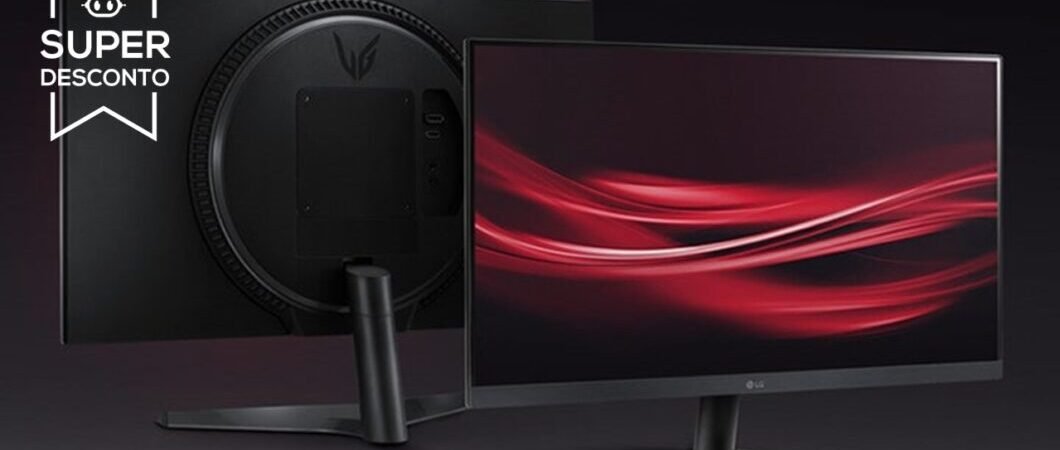 Volta às aulas: Monitor LG 24″ Full HD de 180 Hz tem 43% OFF em até 10x