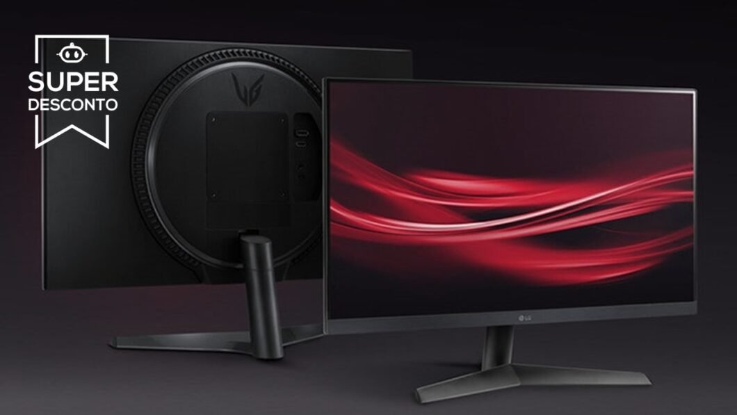 Volta às aulas: Monitor LG 24″ Full HD de 180 Hz tem 43% OFF em até 10x