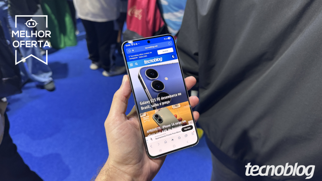 Galaxy S25 FE tem 47% OFF em até 12x sem juros com cupom
