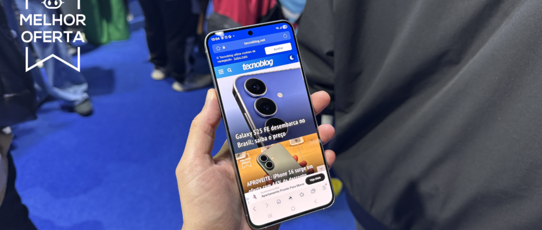Galaxy S25 FE (256 GB) tem promoção com cupom de R$ 500 na Semana do Consumidor