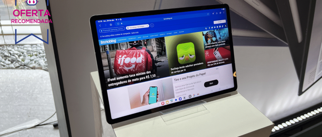 Galaxy Tab S10 FE Plus 5G em até 10x tem 43% de desconto no Mercado Livre