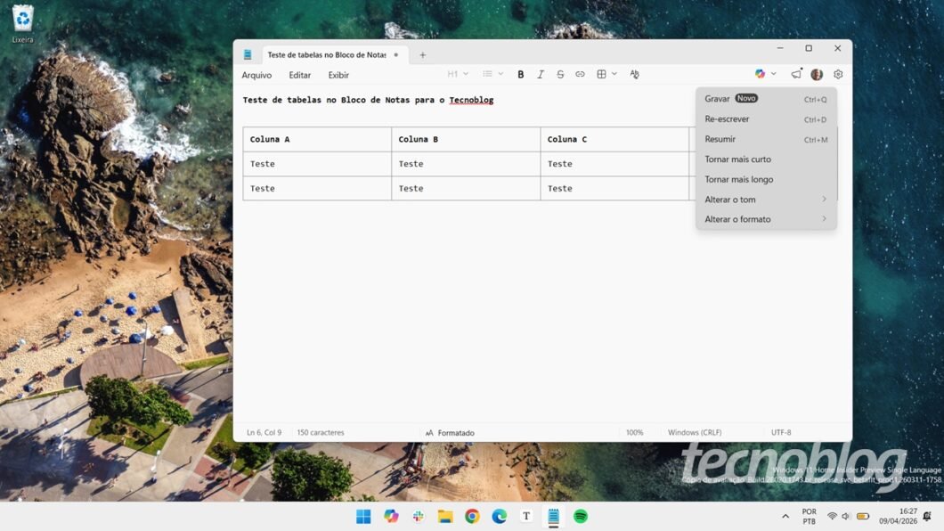 Microsoft remove Copilot do Bloco de Notas, mas IA ainda está lá