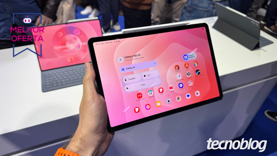 Galaxy Tab S11 (256 GB) com tela de 11″ recebe 29% de desconto na Amazon