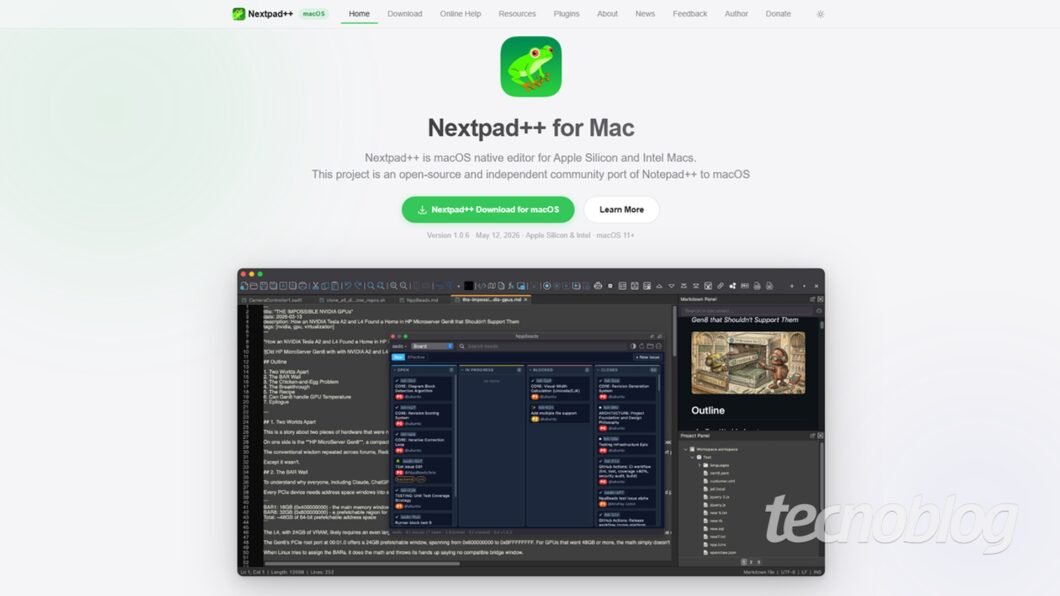 Fork do Notepad++ para Mac vira Nextpad++, mas desconfiança continua