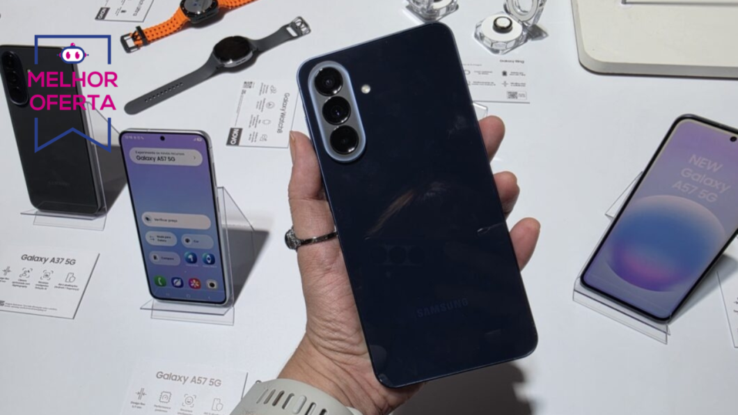 Galaxy A57 recebe 43% de desconto na melhor oferta desde o lançamento na Amazon