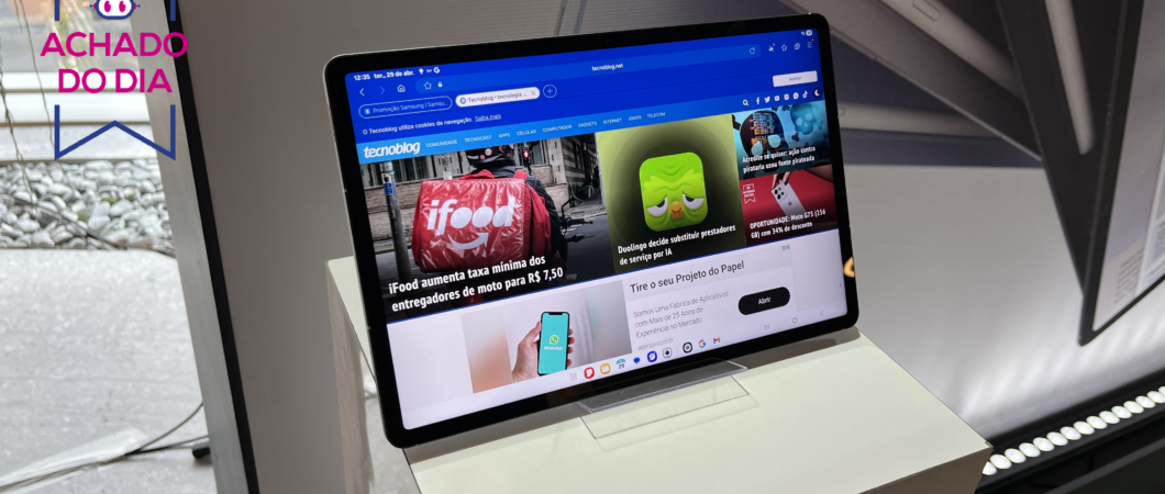 Galaxy Tab S10 FE Plus volta a receber 44% OFF em oferta no Magalu