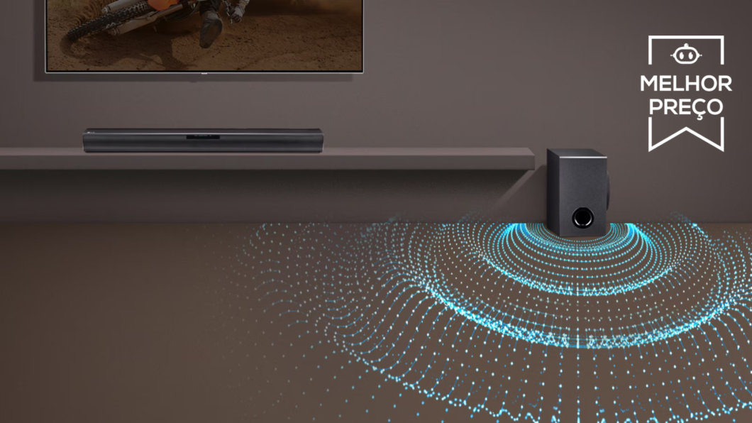 Soundbar LG em oferta com 54% OFF chega antes da Copa do Mundo 2026