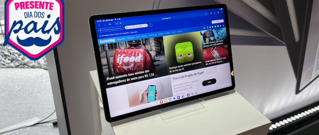 Dia dos Pais: Galaxy Tab S10 FE Plus com 10.090 mAh surge mais barato