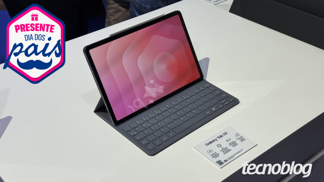 Dia dos Pais 2026: Galaxy Tab S11 com S Pen e alta performance tem 26% OFF