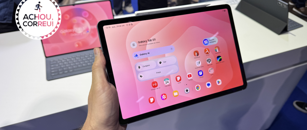 Galaxy Tab S11 (256 GB) para jogos tem 34% OFF com cupom